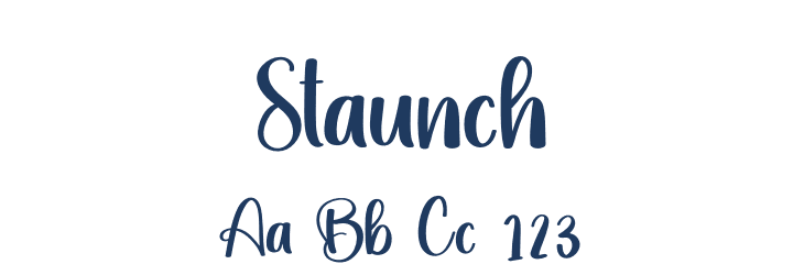 Staunch Font Preview