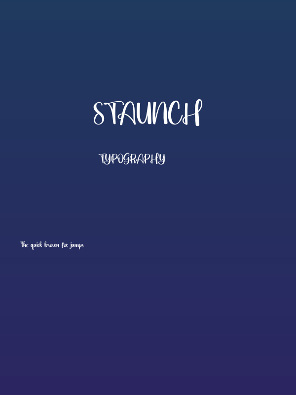 Staunch Poster