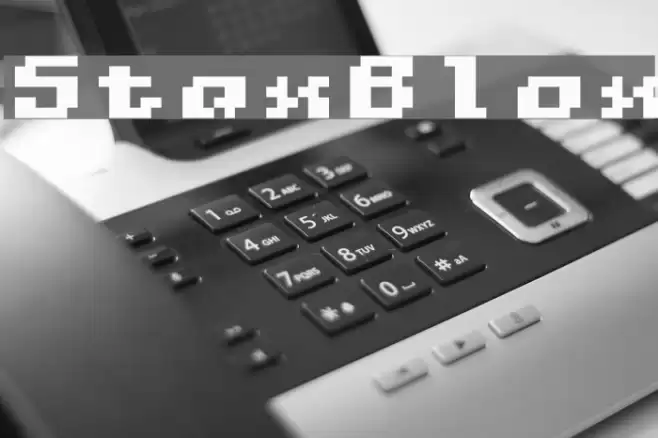 StaxBlox Font examples