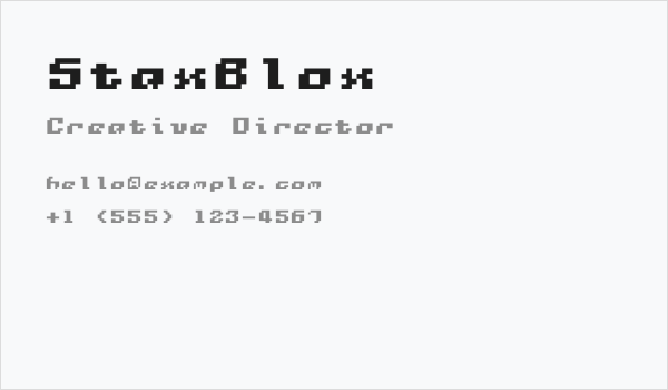 StaxBlox Business Card