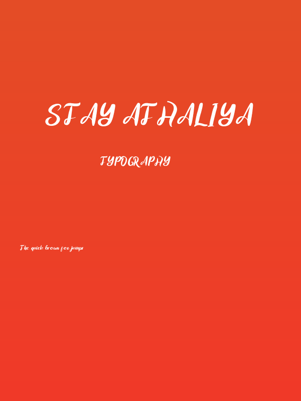 Stay Athaliya Poster