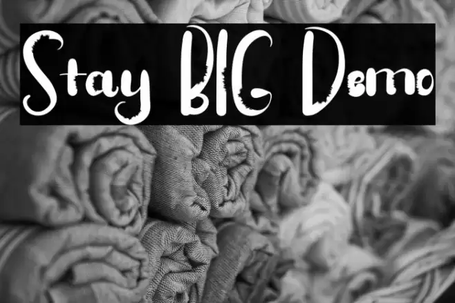 Stay BIG Demo Font examples