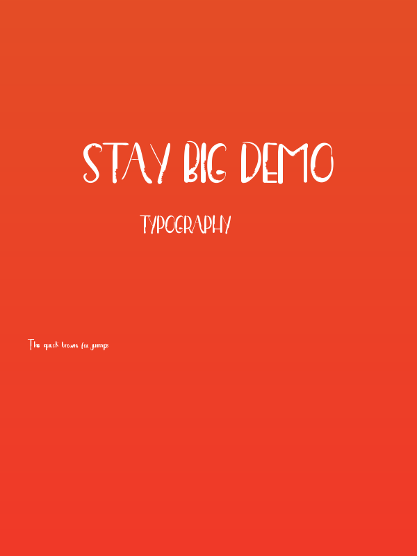 Stay BIG Demo Poster