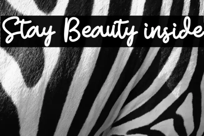 Stay Beauty inside Font examples