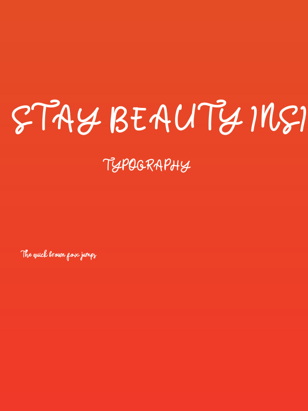 Stay Beauty inside Poster