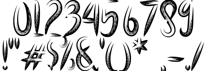 Stay Buddy Stripping Font OTHER CHARS