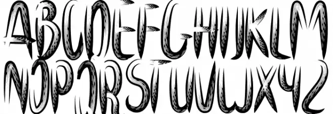 Stay Buddy Stripping Schriftart Groß