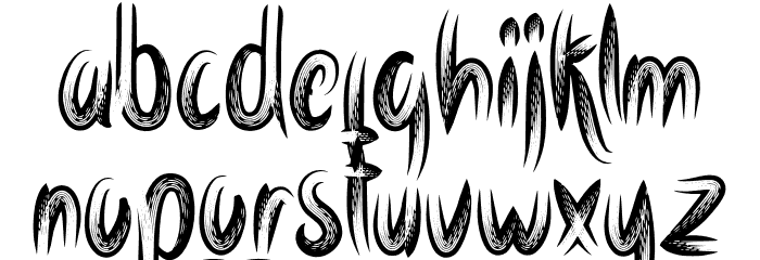 Stay Buddy Stripping Font LOWERCASE
