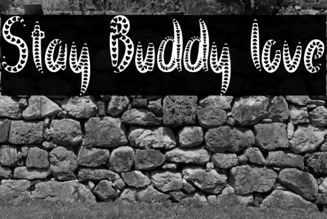 Stay Buddy love Font examples