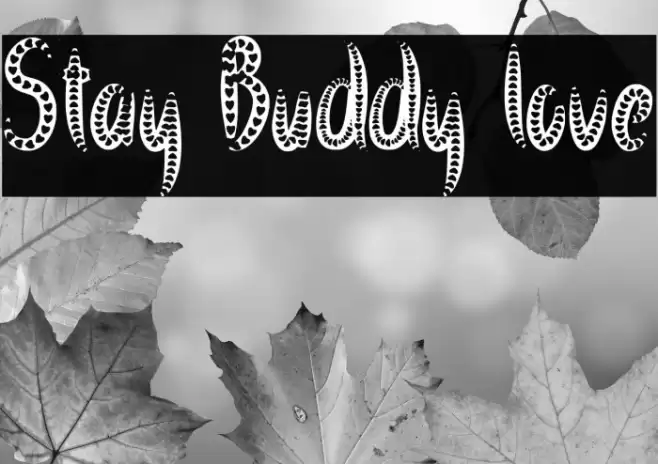 Stay Buddy love Font examples