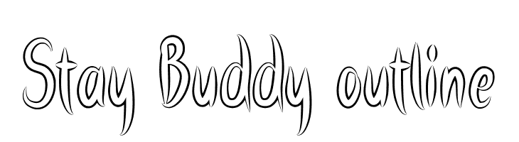 Stay Buddy outline  Скачать бесплатные шрифты