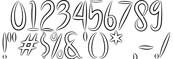 Stay Buddy outline Font OTHER CHARS