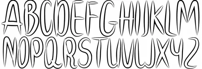 Stay Buddy outline Schriftart Groß