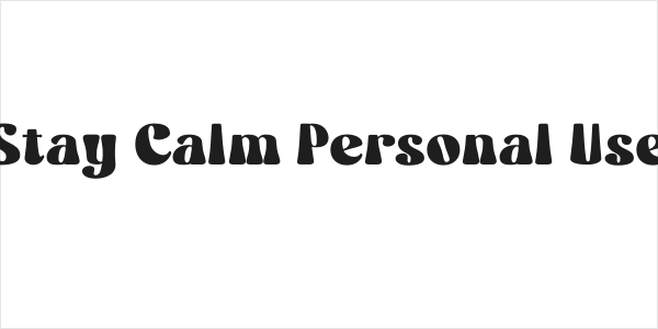 Stay Calm Personal Use Logo