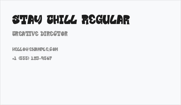 Stay Chill Regular Business Card