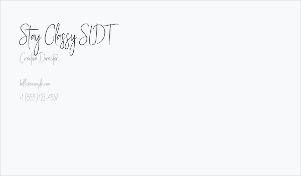 Stay Classy SLDT Business Card