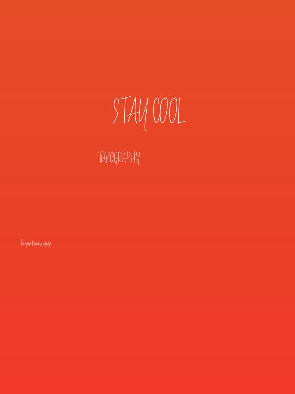 Stay Cool Poster