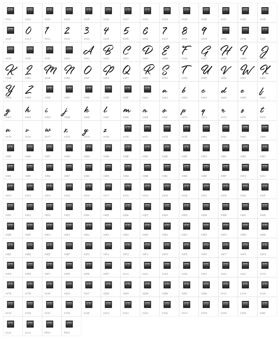 Stay Fresh Character Map