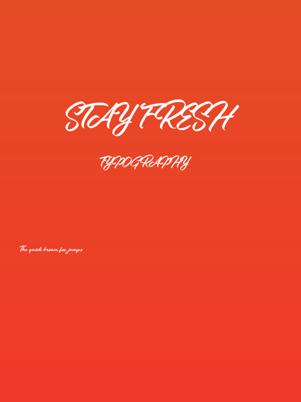 Stay Fresh Poster
