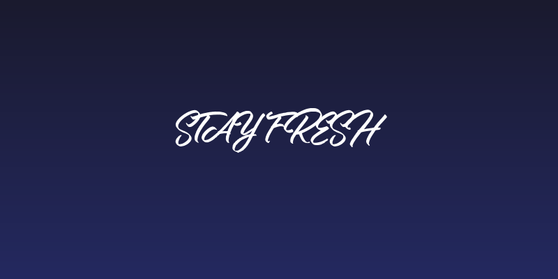 Stay Fresh Social Header