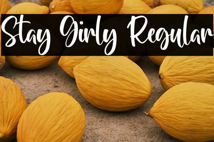 Stay Girly Regular Example 3
