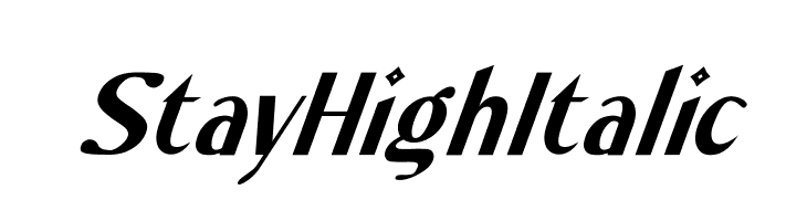Stay High Italic  Frei Schriftart Herunterladen