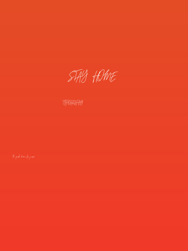 Stay Home Poster