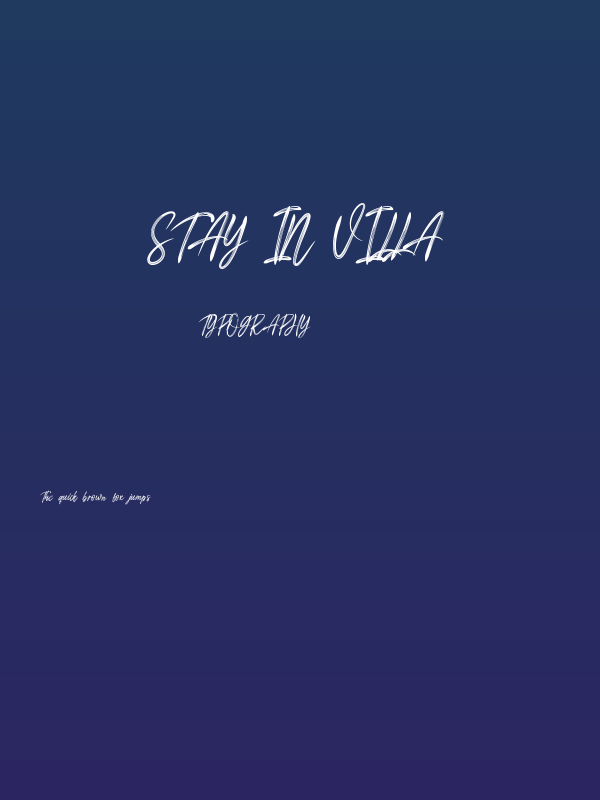 Stay In Villa Poster