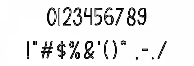 Stay Kind Inline Font OTHER CHARS