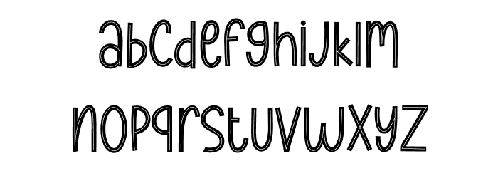 Stay Kind Inline Font LOWERCASE