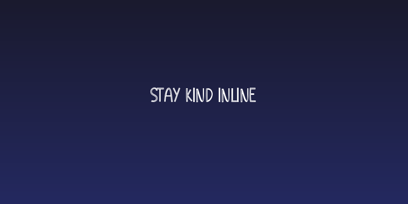 Stay Kind Inline Social Header