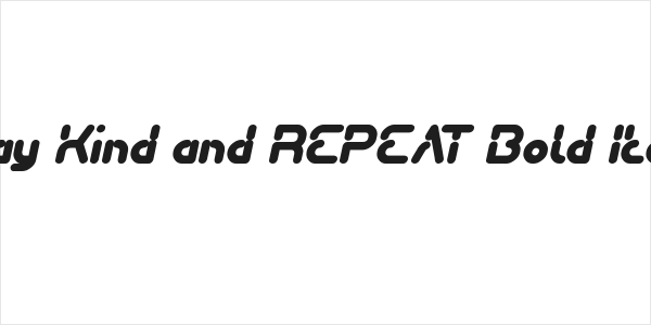 Stay Kind and REPEAT Bold Italic Logo