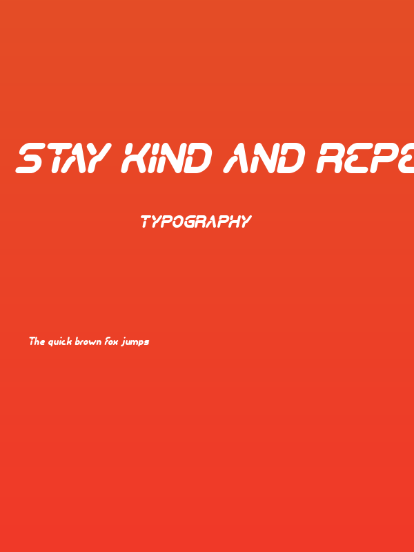 Stay Kind and REPEAT Bold Italic Poster