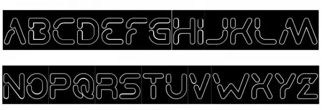 Stay Kind and REPEAT-Hollow-Inv Font UPPERCASE
