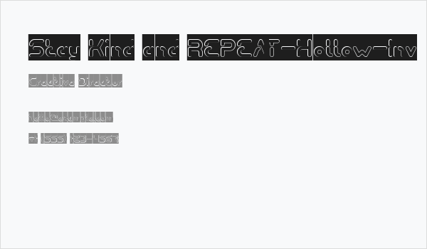 Stay Kind and REPEAT-Hollow-Inv Business Card