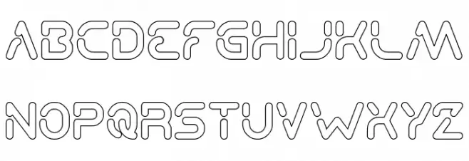 Stay Kind and REPEAT-Hollow フォント 大文字