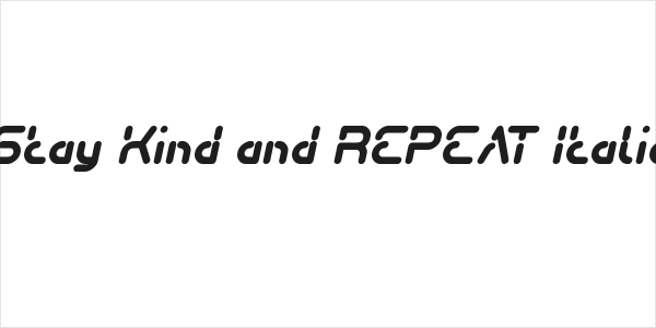 Stay Kind and REPEAT Italic Logo
