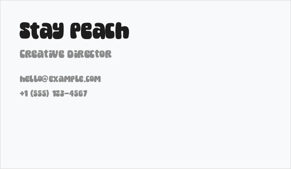Stay Peach Business Card
