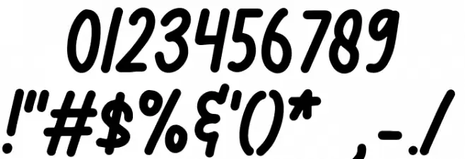 Stay Positive Font OTHER CHARS