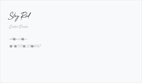 Stay Rad Business Card