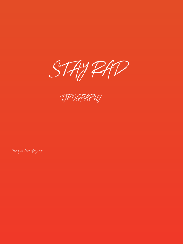 Stay Rad Poster