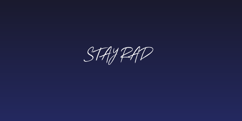 Stay Rad Social Header