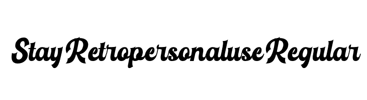 Stay Retro personal use Regular  les polices de caractères gratuit tlcharger
