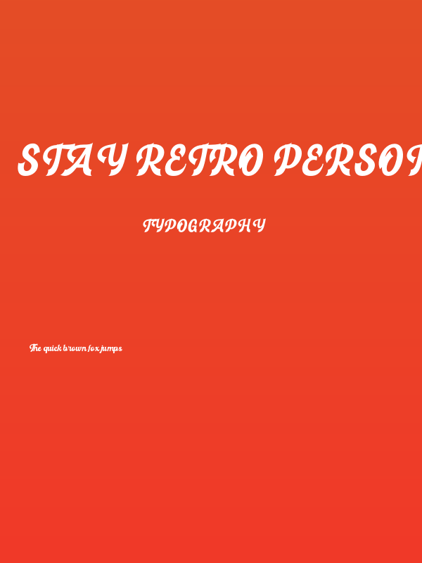 Stay Retro personal use Regular Poster