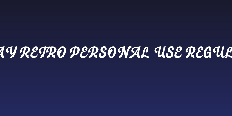 Stay Retro personal use Regular Social Header