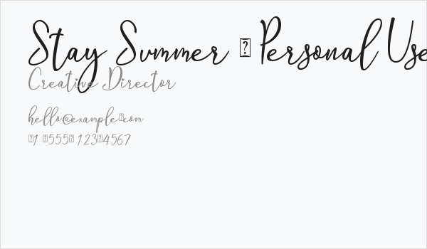 Stay Summer - Personal Use Business Card