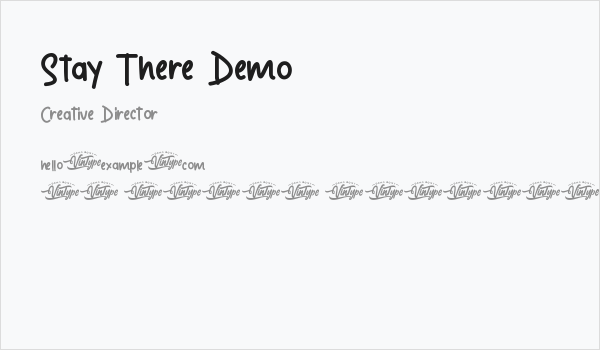 Stay There Demo Business Card