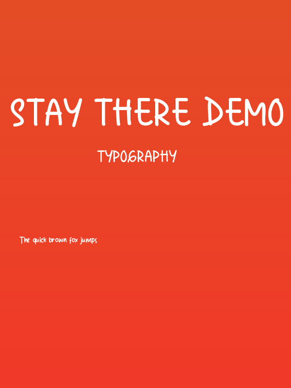 Stay There Demo Poster