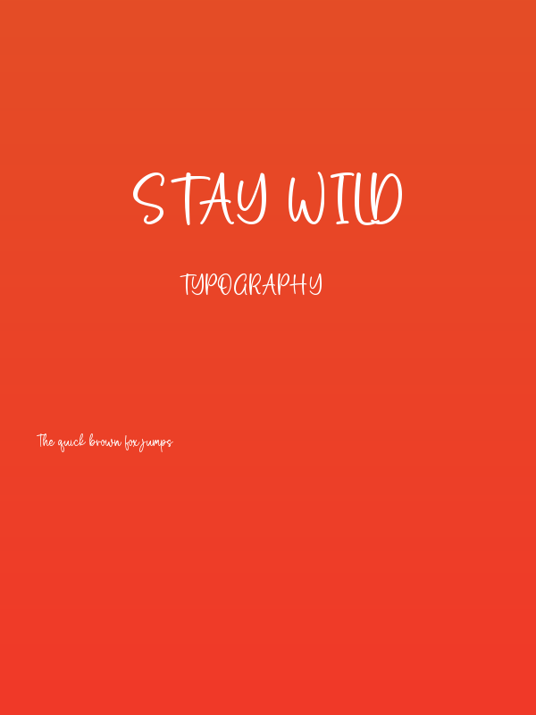 Stay Wild Poster