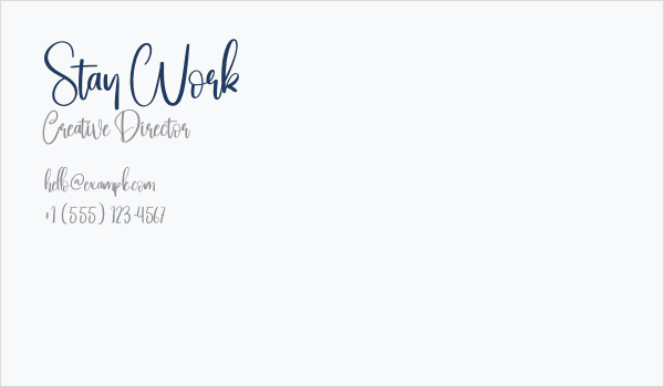 Stay Work Business Card